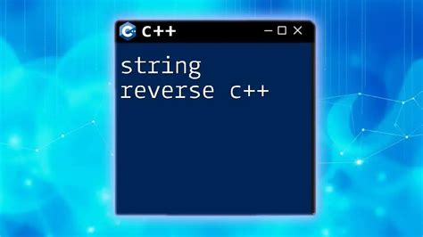 reversing a string c++